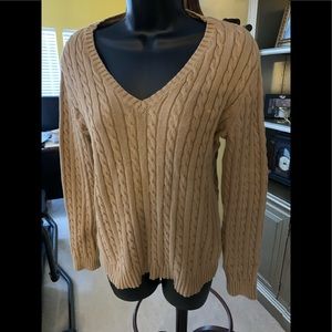 Gold cable sweater by Ralph Lauren size M
